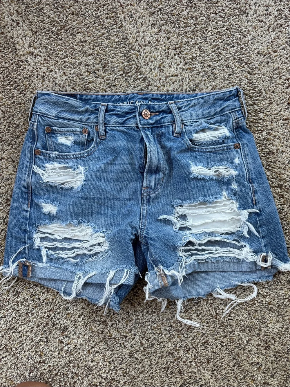 American Eagle Distressed Blue Denim shorts